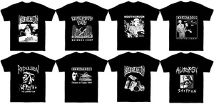 Sample T-shirt defecation righteous pigs eyehategod repulsion noothgrush autopsy - Picture 1 of 2