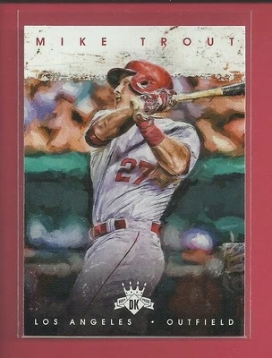 Mike Trout 2016 Panini Diamond Kings SP Swinging Variation # 91 Angels Baseball - Image 1 of 2