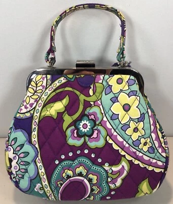 VERA BRADLEY Mini Frame Crossbody Bag Kisslock Heather Pattern New Without Tags - Image 1 of 4