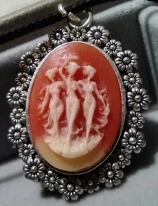 The Three Muses /Ladies Cameo inspired. Victorian necklace - Picture 1 of 4