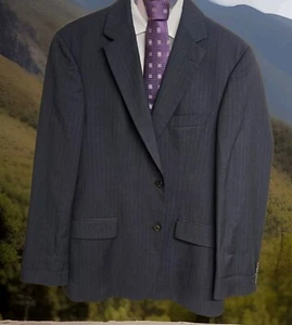 Hugo Boss Herren Blazer Sport Sakko 42 L Nadelstreifen Blau Schurwolle. - Bild 1 von 7