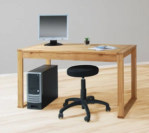 Schreibtisch Esstisch 140x70cm, in Wildeiche massiv 4600-51 - Bild 1 von 4