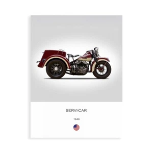 Stampa su Tela su Carta Poster o Quadro Rogan Mark Harley Davidson Servi Car 194 - Imagen 1 de 2