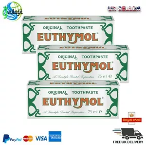 3 X Euthymol Original Zahnpasta 75 ML Ablaufen 09/2027 - Picture 1 of 5