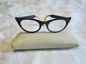 SWANK occhiali da vista gatto montatura nera vintage  - Foto 1 di 7