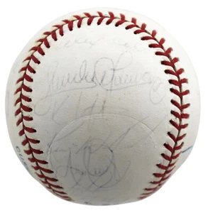 1992 Indians (28) Thome Authentic Signed Bobby Brown Oal Baseball BAS #AC01891 - Picture 1 of 7