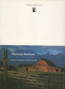 SSS: USPS Primer Día Ceremonia Programa 1990 25c Wyoming Estadidad Sc#2444 - Imagen 1 de 2
