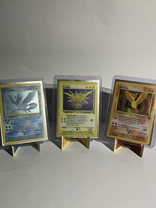 Bird Trio Holo Pokemon Cards, 1999 Fossil Set Zapdos, Moltres, Articuno - Picture 1 of 7