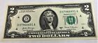 New   Uncirculated, Crisp, $2 Dollar Bill  Series 2017-A.........D  A      Block
