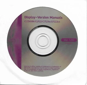 Microsoft Display-Version Manuals Software, CL3500N/CLP22/C7521n/LP222cn - Picture 1 of 5