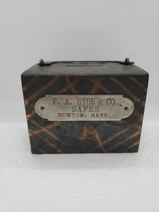 F.A. Hyde & Co. Safes Small Lock Box/coin Bank *NO KEY - Picture 1 of 6