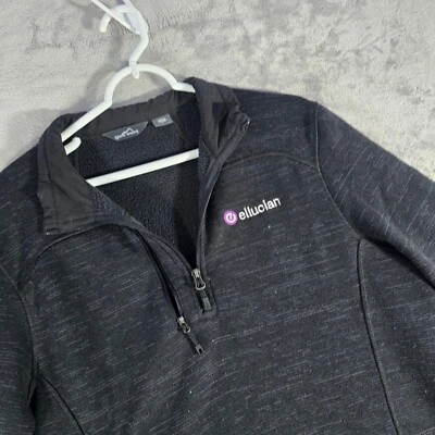 Jaqueta masculina Eddie Bauer pulôver de lã logotipo eluciano 1/4 zíper tamanho M - Imagem 1 de 4