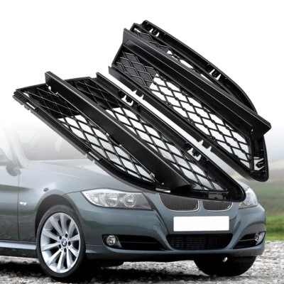 Left Right Side Fog Light Grille Cover For BMW E90 E91 Sedan 328i 335i LCI 08-12 Foto 1 de 4