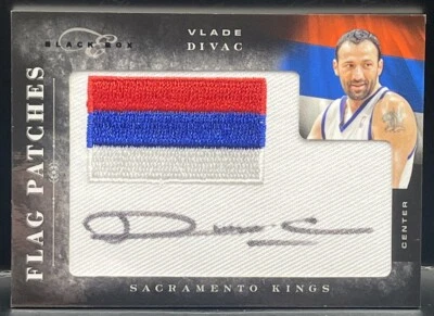 2011 Vlade Divac BLACK BOX FLAG PATCHES AUTOGRAPH AUTO /149 KINGS #22 - Image 1 of 4