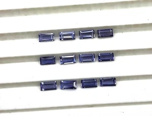 Natural Iolite Baguette Cut Loose Gemstone Lot 24 Pcs 2.50*5 MM 4.50 CT - Picture 1 of 4