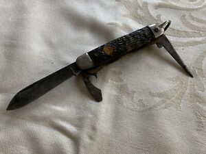 VINTAGE ULSTER OFFICIAL BOY SCOUT CAMP KNIFE MADE IN USA -- Fair Condition.