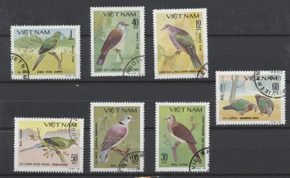 Vietnam 1979  7 Different BIRDS CTO Cancelled - Image 1 of 1