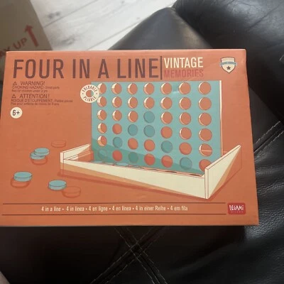 Connect 4 Four In A Line Board Game Vintage Memories By Legami New U.K. Stock - Image 1 of 2