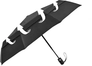 Brookstone Compact Umbrella Led Flashlight Black For Rain Snow Windproof - Picture 1 of 5