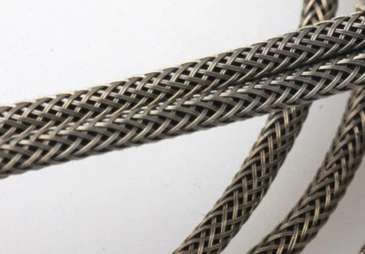 #22 AWG Cloth 7-Strand Copper Hook-Up Wire 2 Strand BRAIDED METAL SHIELD