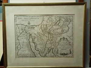 STAMPA ANTICA ISRAELE EBREI EGITTO INCISIONE RAME 1730 AUGUSTO CALMET AUTENTICA - Foto 1 di 6