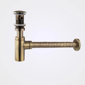 Antique Bathroom Under Sink P-Trap Water Waste Pop Up Basin Drain Bottle Trap - Picture 1 of 5