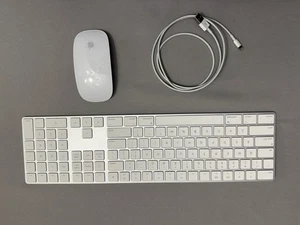 Apple A1843 Magic Keyboard 2 and A1657 Magic Mouse 2 Wireless - White - Bild 1 von 16