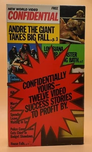 New World Video Confidential "Fall Price Promotion" VHS Andre The Giant - Picture 1 of 3