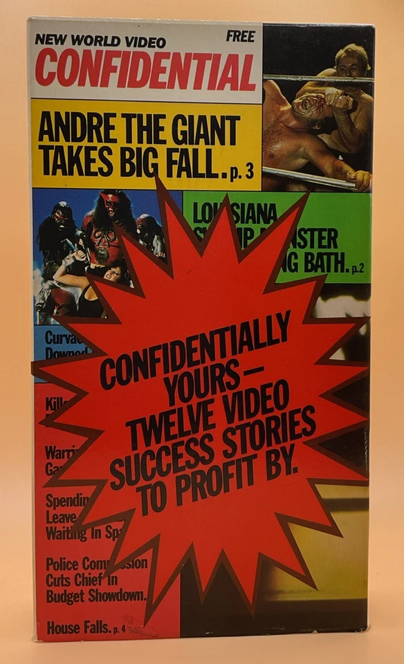 New World Video Confidential "Fall Price Promotion" VHS Andre The Giant - Imagem 1 de 3