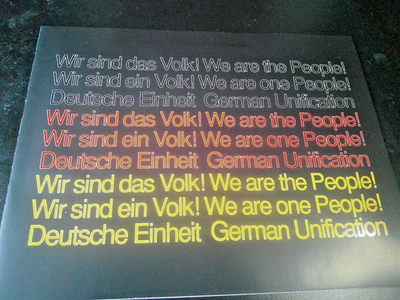 1990 GERMAN UNIFICATION 3 Part Large Folder W/6 Stamps & 2 FDC (XF - Image 1 of 4