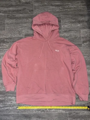 Fila Mujeres Manga Larga Calce Relajado Polar Pullover Sudadera con Capucha Rosa XXL Foto 1 de 4
