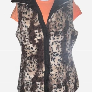KC Collections Reversible Foldover Collar Button Vest - Size XL - Picture 1 of 8