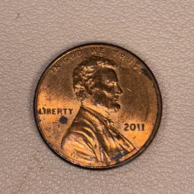 2011 Penny No Mink Mark Coin Error Double Struck On Front Circulated - Image 1 of 4