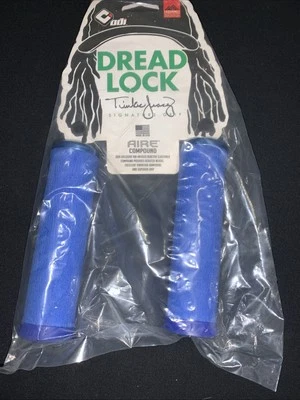ODI Dread Lock On MTB Bike Grips 130mm Blue Tinker Juarez AIRE compound HTF - Image 1 of 4