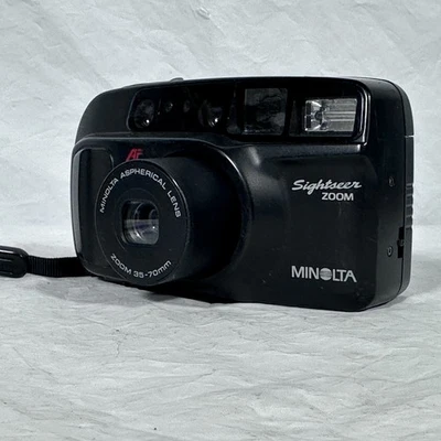 Minolta Sightseer Zoom 35mm Point & Shoot Film Camera Tested, NEW Battery - Image 1 of 4