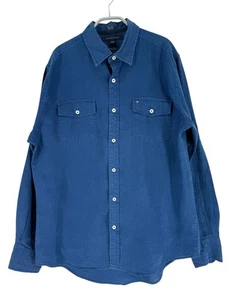 Tommy Hilfiger Men's Custom Fit 100% Linen Casual Shirt Size L - Picture 1 of 8