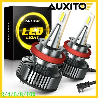AUXITO H11 LED Headlight Low Beam Bulbs Super Bright 6500K Fanless Canbus 2/4X - Image 1 of 4