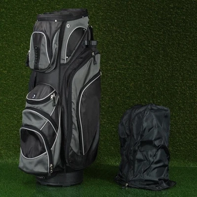 KNIGHT GOLF CART BAG 14-WAY PUTTER WELL GOLF BAG, BLACK / GRAY ~ K00669 - Image 1 of 4
