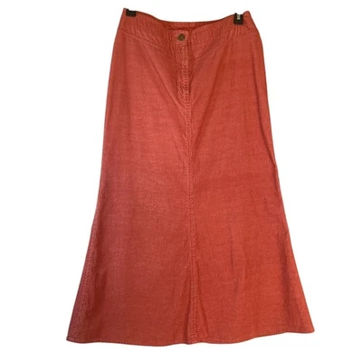 Jones New York Sport Talla 6 Mujer Pana Falda Roja Midi Largo Jean Estilo Foto 1 de 4