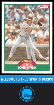 1989 Score Rookie & Traded #70T John Kruk - Image 1 of 2