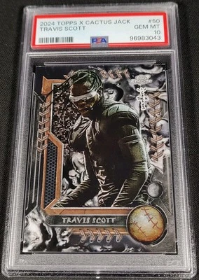 PSA 10 POP 18 TRAVIS SCOTT FANATICS FEST ✨2024 Topps Cosmic Chrome x Cactus Jack - Image 1 of 4