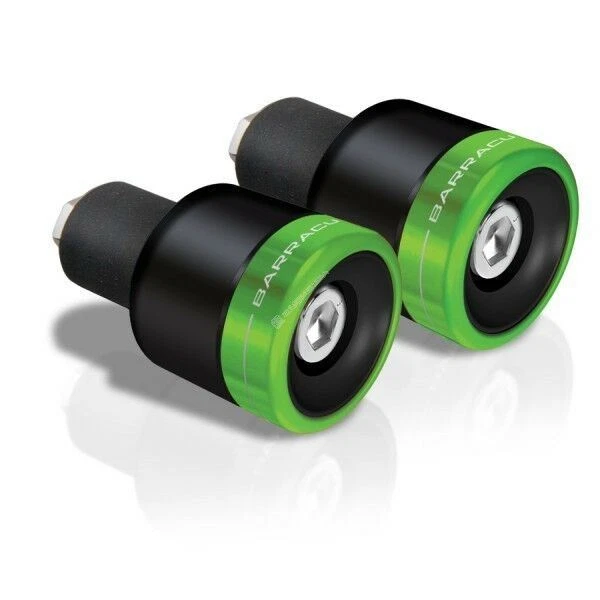 BARRACUDA COPPIA CONTRAPPESI MANUBRIO MOTO B-LUX VERDE BILANCIERI UNIVERSALI - Immagine 1 di 1