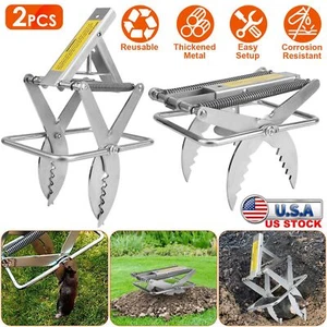 2Pack Mole Traps Scissor Mole Gopher Rodent Control Trap For Outdoor Garden Lawn - Picture 1 of 14