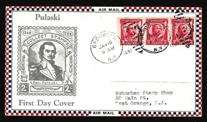 690 2c Stamp (1931) THE GENERAL CASIMIR PULASKI FDC FROM A. C. Roessler !!! - Picture 1 of 1