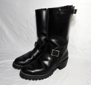 Wesco Boss Custom 14” Motorcycle Biker Black Engineer Boots Vibram Mens 9.5D - Picture 1 of 15