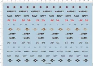 Kit de calcomanía de agua modelo Astray Marines navy nsawc 1/48 - Imagen 1 de 1