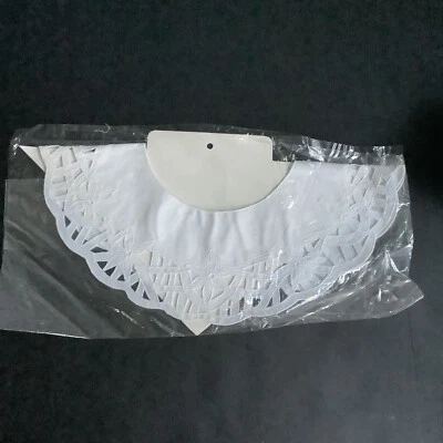 Cuello de encaje blanco Battenburg algodón años 90 añadir a vestir prenda cottagecore Foto 1 de 4