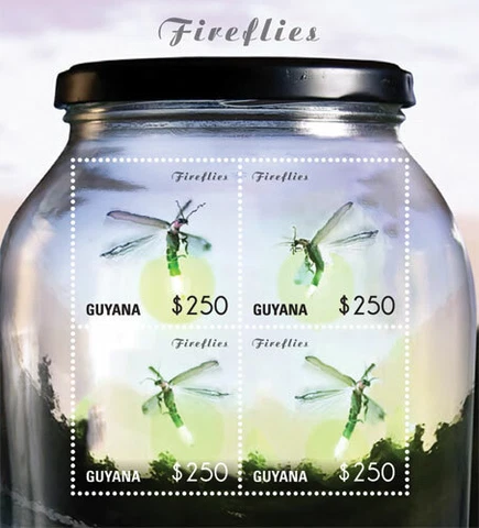 Guyana - 2014 - Fireflies - Sheet Of 4 - MNH Cover