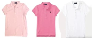 Polo Ralph Lauren Girls Shirt Short Sleeve Mesh Kids Size 7 (S), 12-14, 16 (XL) - Picture 1 of 4