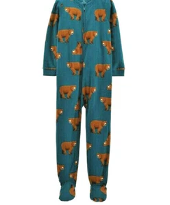 NWt 14 8 12 7 10 6 bears sleeper pajamas footed match brother winter carters fle - Picture 1 of 4